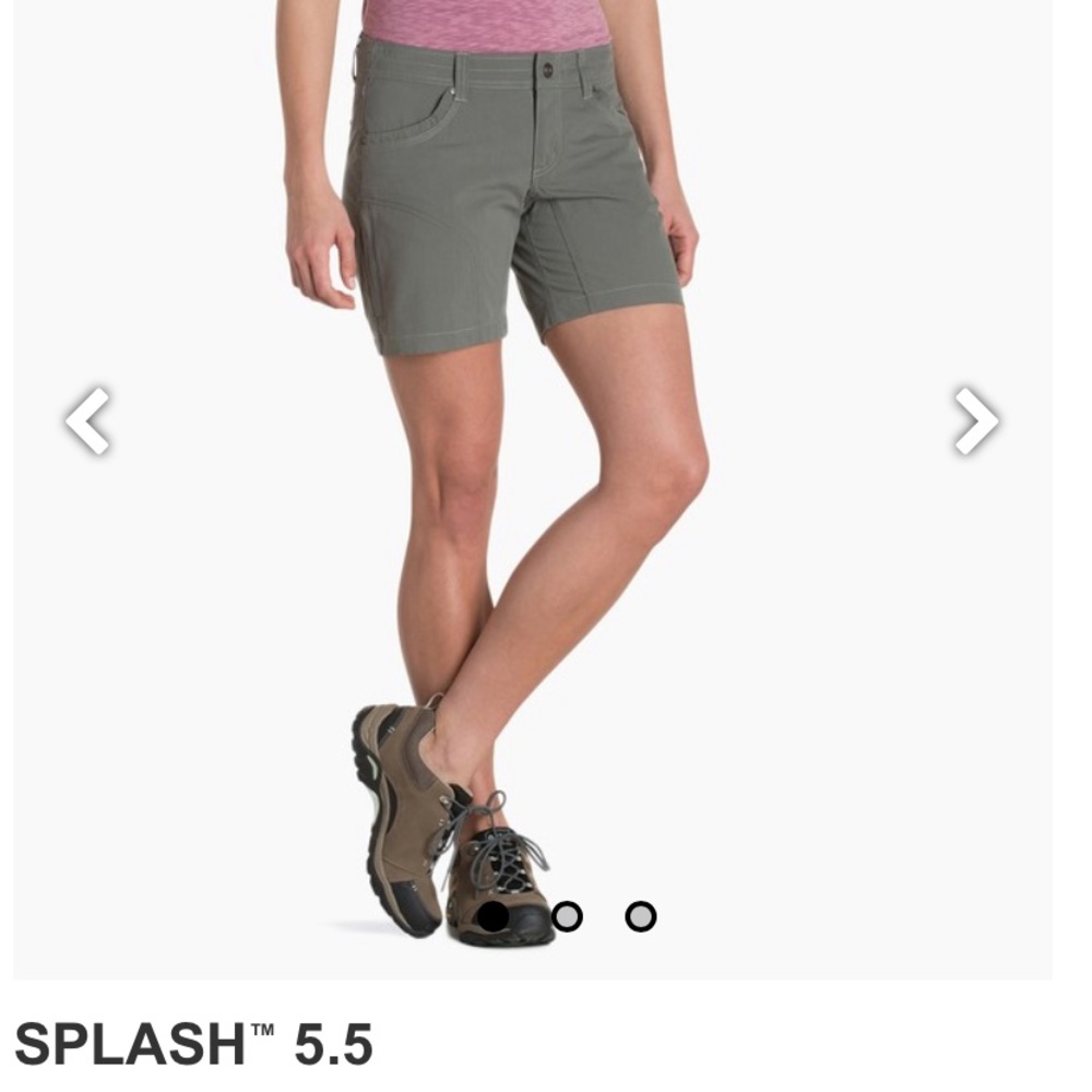 Kuhl Splash hiking shorts, size 8, in pine color